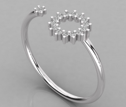 Diamond Circle Ring 