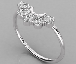 Pear diamond ring