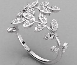 spiral leaf ring