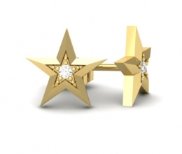gold star earrings