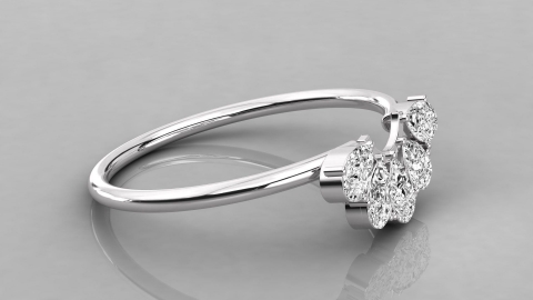 unique pear diamond ring