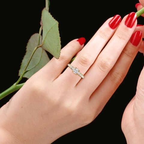 diamond around the ring